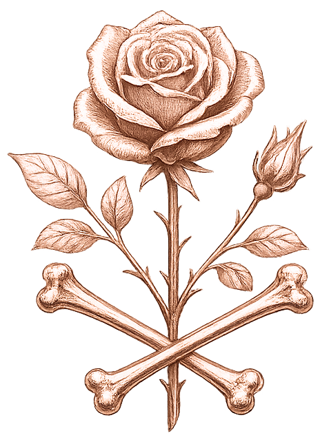 Bones and Roses Icon Logo