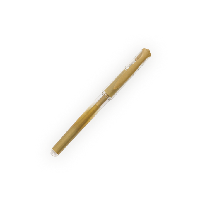a gold ink gel pen