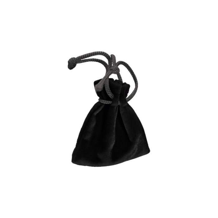 small black velvet sachet bag