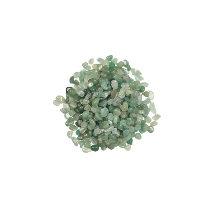 a small pile of green aventurine stone chips