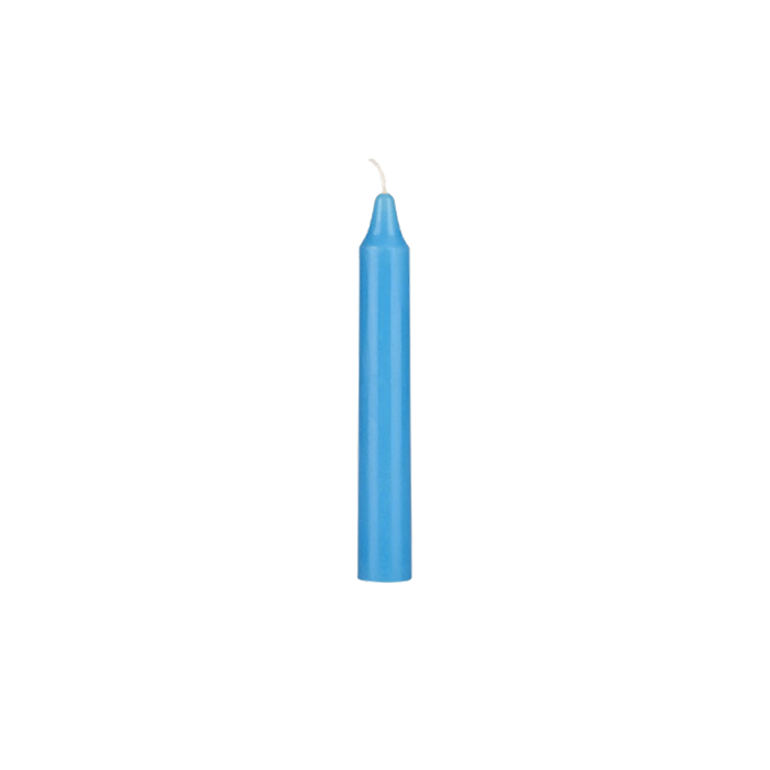 light blue chime candle