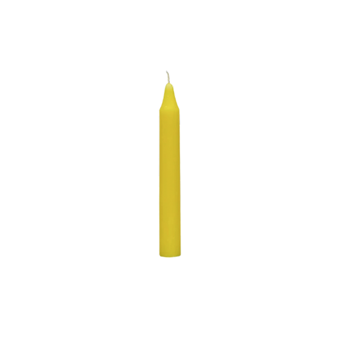 unlit yellow chime candle