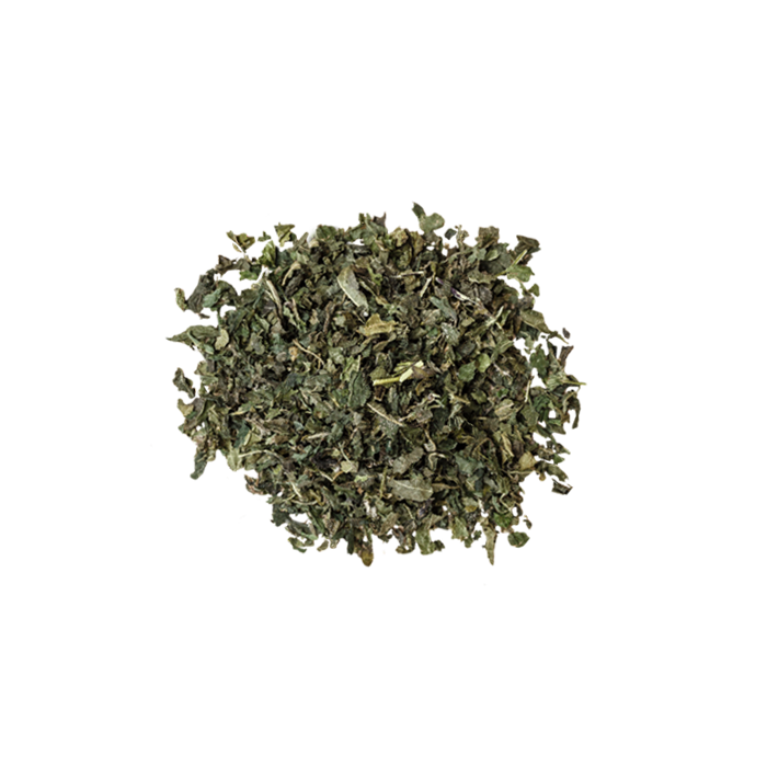a small pile of dried nettle herb